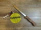 EKCO FORGE VTG Fillet Knife #G7575, 6 3/4" Wood Handle 3 Brass Rivets Full Tang