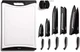 EatNeat 12-Piece Black Sharp Knife Set: 5 Stainless Steel Kitchen Knives