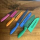 8 Piece Cuisinart Ceramic Coated Advantage Color Knife Set with Blade Guards