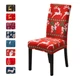 Christmas Chair Covers Elastic Stretch Dining Chair Cover Case for Kitchen Decor