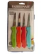 Farberware 3" PARING KNIFE SET 4 pc Plastic/Stainless Steel Kitchen #5215732 NEW