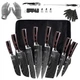 FULLHI Knife Set, 14pcs Japanese Knives Set, Premium German Stainless Steel c...