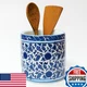 ZENSOAR Kitchen Utensil Holder for Kitchen Countertop, Ceramic Cooking Utensils 