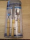 CAMBRIDGE Bamboo Plastic 12 Piece Flatware Set Silver in original box