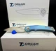 DREAMTECH Titanium Handle Axis Button lock system M390 Knife D4281BL