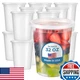 Fit Meal Prep 24x 32oz Deli Containers w/Lids - US Made, Leakproof Storage