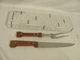 Dansk S.S. Carving Set Knife & Fork Mid-Century Mod 11134NA Japan VG 2 Piece