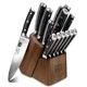 SHAN ZU Kitchen Knife Set with Block, 14-Piece Professional German Chef's Knife