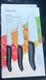 NIB Kyocera Ceramic 3 Piece Kitchen Knife Set (Paring, Utility, & Santoku)