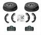 Rear Brake Drums Brake Shoes Spring Kit Wheel Cylinder For 1995-03 Ford Windstar