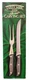 Cutty Sark Carving Fork Knife Kitchen 2 Piece Set Black Handle Forged