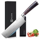 Nakiri Knife - 7" Razor Sharp Meat Cleaver and Vegetable Kitchen Knife, High ...