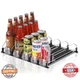 JUNMEI Fridge Drink Organizer 5-Row Adjustable for 12-20oz Cans - Auto-Feed