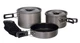 Texsport Black Ice The Scouter 5 pc Hard Anodized Camping Cookware Outdoor Co...