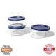 DURA LIVING 6pc Glass Food Storage Set; 3 Containers, BPA-Free, Leakproof