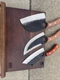 HOSHANHO 3 Pieces Butcher Knife Set with Storage & Magnetic Knife Block Holder