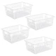 iPEGTOP Wire Storage Freezer Baskets Set of 4 Large 15.4" Farmhouse Organizer St