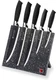 Imperial Collection Stainless Steel Knife 6-Piece Set with Magnetic Knife Block