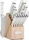 Cuisinart Classic 15-Piece Stainless Steel Knife Block Set White C77WTR-15P