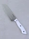 Cuisinart CLASSIC 7" SANTOKU Knife w/ HIGH-CARBON Blade & WHITE Handle + SHEATH
