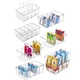 AIYULONG 8 Pack Refrigerator Organizers and Storage,Clear Plastic Organizer Bins
