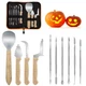 10 PCS Professional Pumpkin Carving Kit Stainless Steel Sculpting Tools Set
