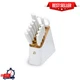Beautiful Drew Barrymore 12-Piece Stainless Steel Knife Block Set, White Icing
