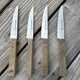 Schmidt Brothers German Stainless Steel Steak Knives 4 Piece Walnut Brass No 30