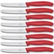 Victorinox Steak & Tomato Knife Pistol Grip 11cm | Red Set x 8 Knives