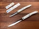 Cutco 1720 KL Paring Knife & 1821 KL Trimmer White 🇺🇸 Made ! Nice ! L👀K !