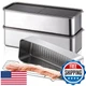Hushee 304 S/S Fridge Containers w/ Drain Tray &ndash; 3 Set for Food Storage