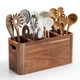 ZUJJAFY Utensil Holder, Extra Large Kitchen Utensil Holder for Counter with 4 Co