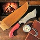 8" Firestorm Damascus Steel Drop Point Skinner Hunting Knife TX 1276 zz
