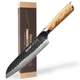 Hecef&reg; Damascus Chef Knife 7in Super Sharp Carbon Stainless Steel Japanese Knife