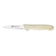 Winco KWP-30 St&auml;l 3-1/4" Paring Knife w/ White Polypropylene Handle