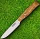 LionSTEEL Single Steak Kitchen Knife 4" W.1.4116 Steel Blade Olive Wood Handle