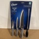 Oster Baldwyn Cutlery Set 4 Pieces Stainless Steel 3 knives & 1 Sharpening Steel