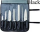 Mercer Culinary Millennia 8-Piece Knife Roll Set, Black Handles new