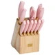 12-Piece Knife Set with Block, High-Carbon Stainless Steel Cutlery, Precision...