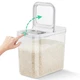 TBMax Rice Flour Storage Container Automatic Flip-up Lid 25 Lbs 12.68 Qt Tall Na