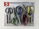 SCHMIDT BROS 5 pieces soft grip stainless steel Shears set.