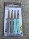 New Farberware 3" PARING KNIFE SET 4 Plastic/Stainless Steel Kitchen #5215732