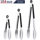 Stainless Steel Cooking Tongs Set Heat Resistant Non Slip Kitchen Utensils New