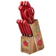 Pioneer Woman 11-Piece Stainless Steel Knives on Acacia Wood Knife Block Set