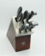 J A Henckels 6 Piece Knife & Block Set Santoku 13548-180 Chef 13541-200