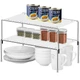 Homics Set of 2 Stackable Kitchen Cabinet Organizer Shelves Storage 15.9"-32"