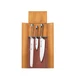 Cangshan N1 Series 4 Piece Leather Roll Knife Set, Silver