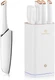 ZEEKMUSS KNIFE SET KITCHEN WITH BLOCK 6-PIECE STAINLESS STEEL - WHITE