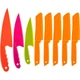 8 Pcs Kid Cooking Kitchen Knife Set, Plastic Serrated Edges Children's Safe C...