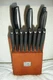 Chicago Cutlery Avondale 15-Piece Black Kitchen Knife Set Wooden Block  *EUC*